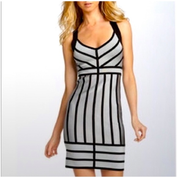 French Connection Dresses & Skirts - French Connection Black and Gray Geometric Mini Dress